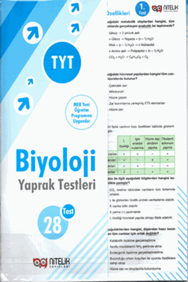 resm TYT BİYOLOJİ YAPRAK TESTLERİ ( 28 TEST )