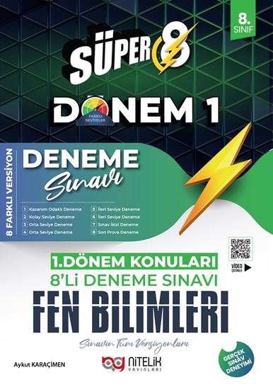 resm Süper 8 Fen Bilimleri 1.Dönem 8’li Deneme Sınavı