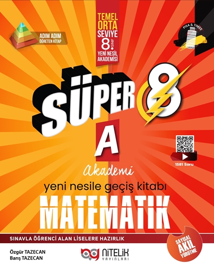resm Süper 8.Sınıf Matematik A Yeni Nesile Geçiş Kitabı