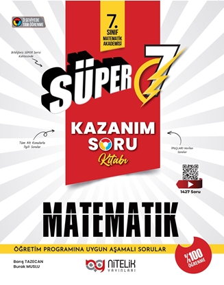 Resim 7.SINIF SÜPER 7 MATEMATİK KAZANIM SORU KİTABI