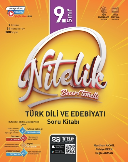 resm NİTELİK 9.SINIF TÜRK DİLİ VE EDEBİYATI SORU KİTABI BECERİ TEMELLİ *YENİ*