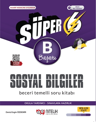 Resim NİTELİK 6.SINIF SÜPER SOSYAL BİLGİLER (B) SORU KİTABI BECERİ TEMELLİ