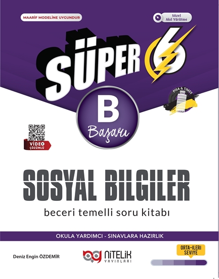 resm NİTELİK 6.SINIF SÜPER SOSYAL BİLGİLER (B) SORU KİTABI BECERİ TEMELLİ