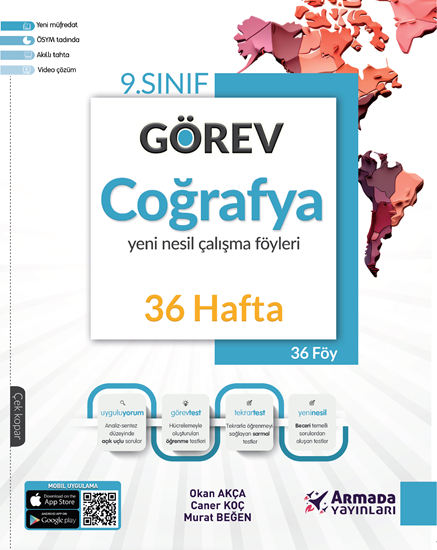resm ARMADA 9.SINIF GÖREV COĞRAFYA YENİ NESİL ÇALIŞMA FÖYLERİ (36 HAFTA)