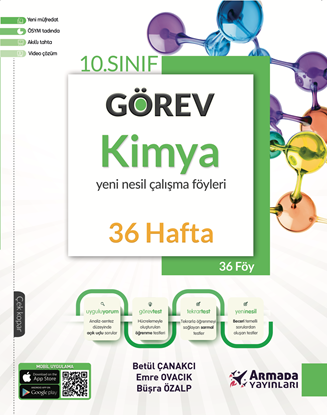 Resim ARMADA 10.SINIF GÖREV KİMYA YENİ NESİL ÇALIŞMA FÖYLERİ 36 HAFTA
