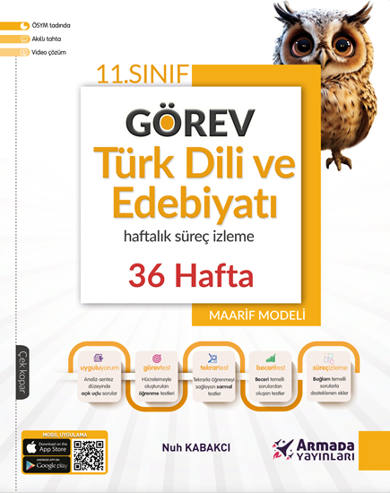 resm Armada 11.Sınıf Görev Türk Dili ve Edebiyatı Haftalık Süreç İzleme (36 Hafta) Kitabı
