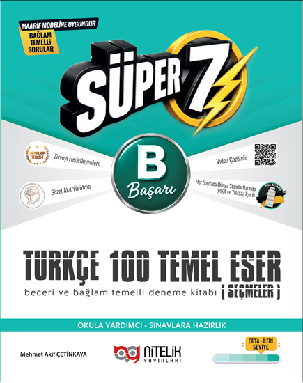 resm Nitelik 7.Sınıf (B) Süper Türkçe 100 Temel Eser Soru Bağlam Temelli